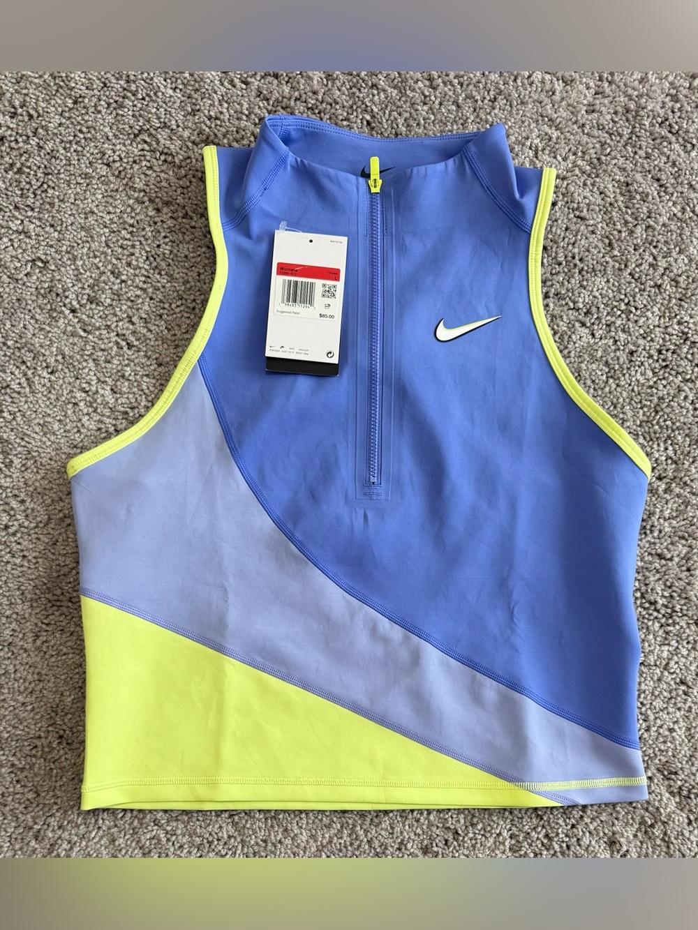 NikeCourt Slam Tennis Tank Top II2880-570  Purple Lime Green Womens Size Large